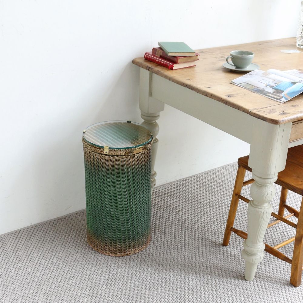 オシャレなガラストップ♪ ロイドルームバスケット VC104-480