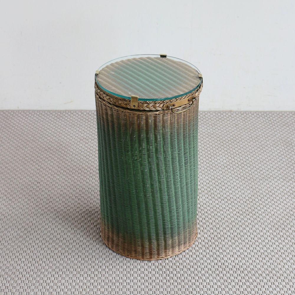 オシャレなガラストップ♪ ロイドルームバスケット VC104-480