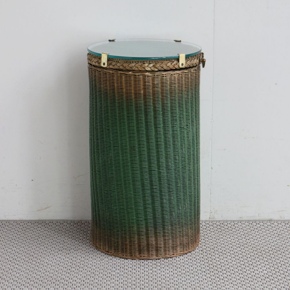 オシャレなガラストップ♪ ロイドルームバスケット VC104-480