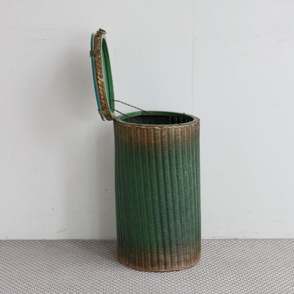 オシャレなガラストップ♪ ロイドルームバスケット VC104-480