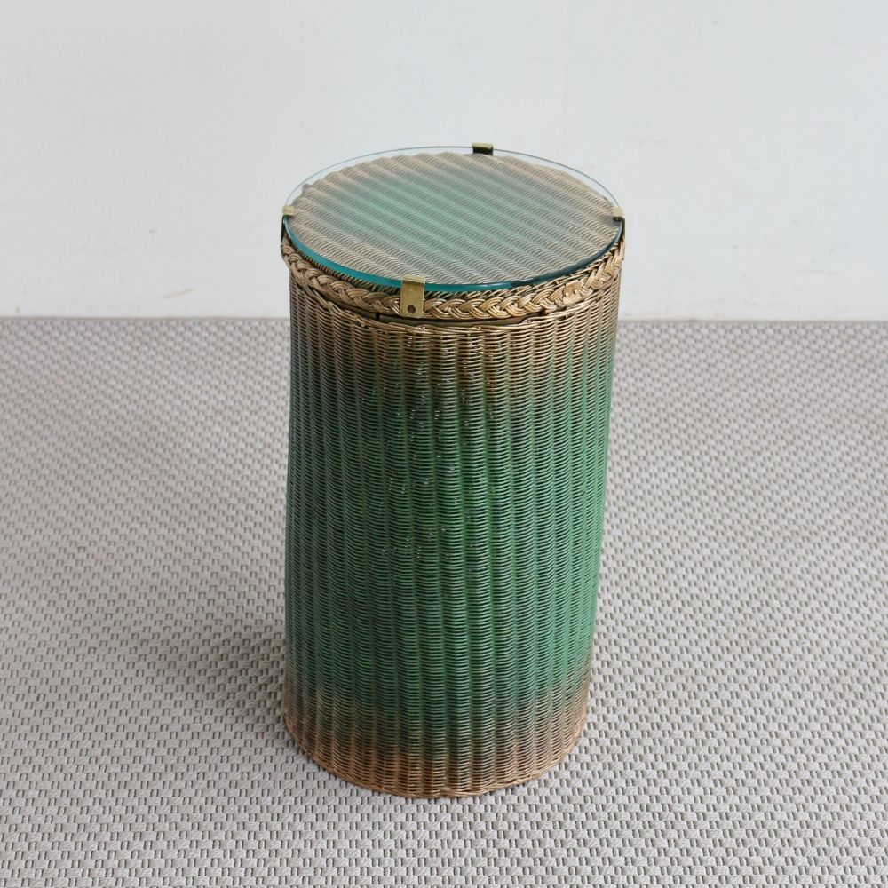 オシャレなガラストップ♪ ロイドルームバスケット VC104-480