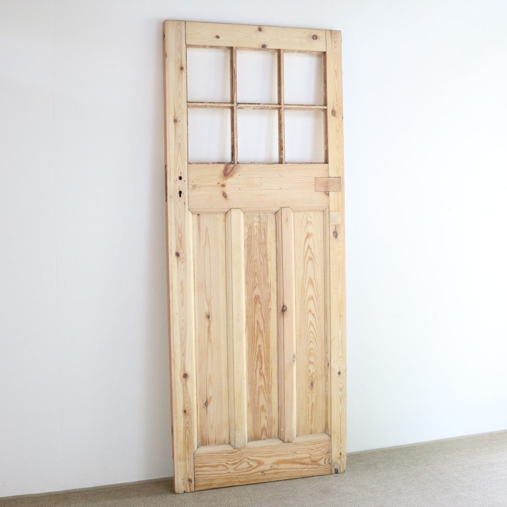 カントリーなイメージ♪ 英国アンティークのシンプルな格子ドア VC79-226