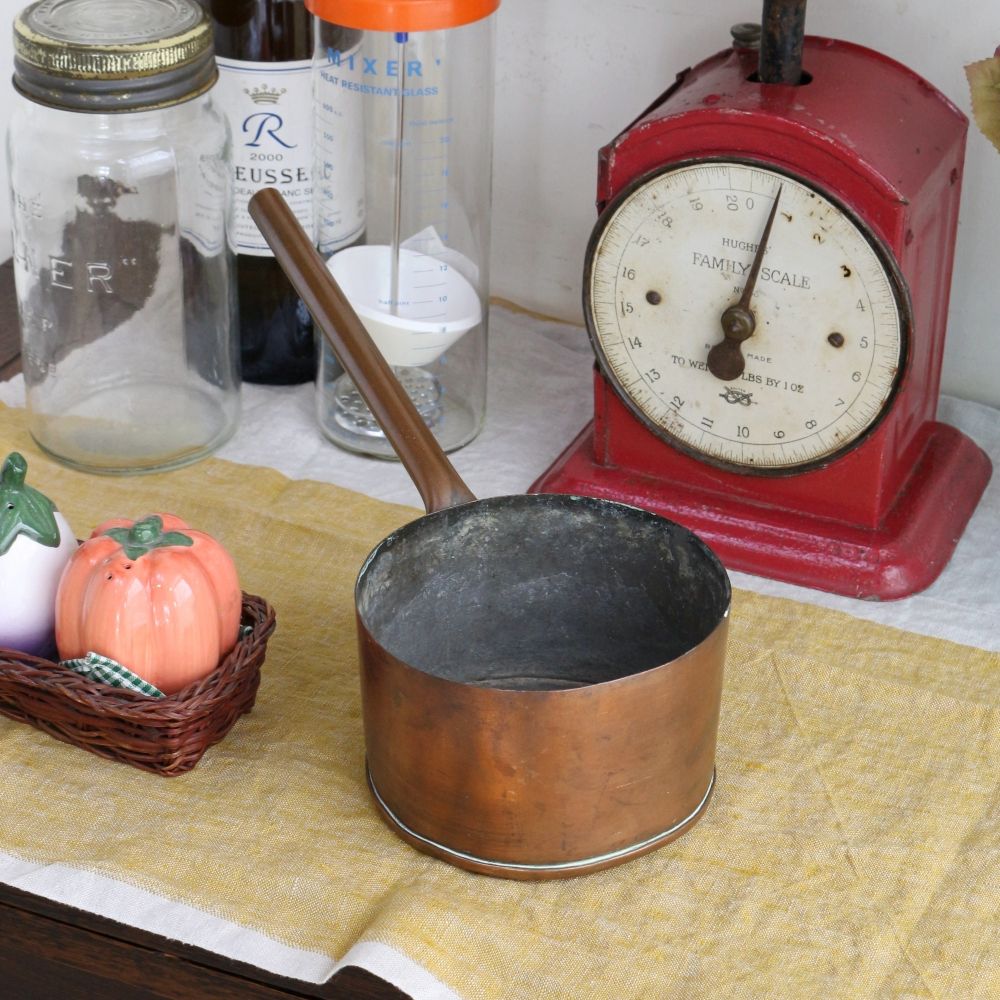 素朴なフォルム♪ アンティーク銅鍋 VC89-045001｜アンティーク雑貨