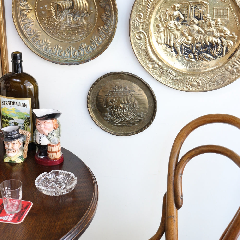 イギリスの船のモチーフ♪ 真鍮の壁飾り VC95-152009