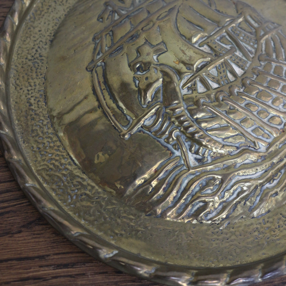 イギリスの船のモチーフ♪ 真鍮の壁飾り VC95-152009