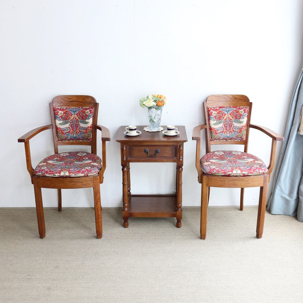 インテリアの挿し色に♪ アームチェア【ウィリアム・モリス イチゴ泥棒】 VS1-345002MORRIS