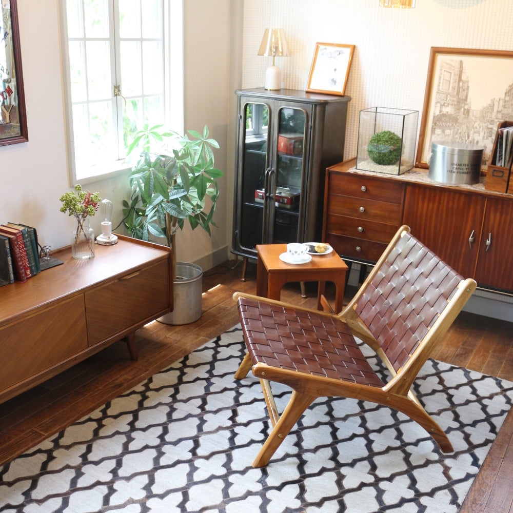 オシャレなくつろぎレザーチェア♪ LONDON LAZY CHAIR WR2-RKF001F