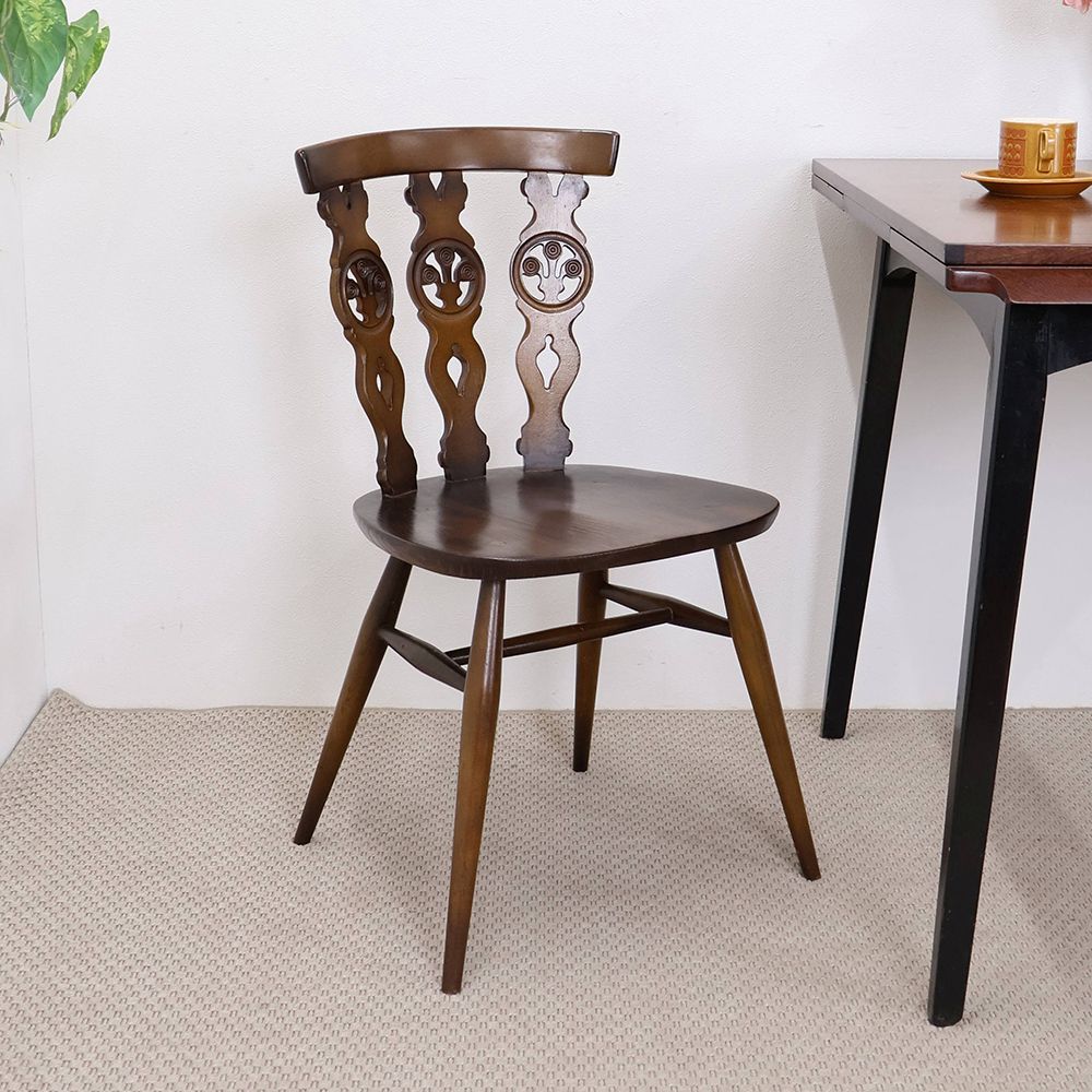 91453★ercol ヴィンテージ 英国 アーコール ダイニングチェア こっちのアーコール ERCOL ヴィンテージダイニングチェア