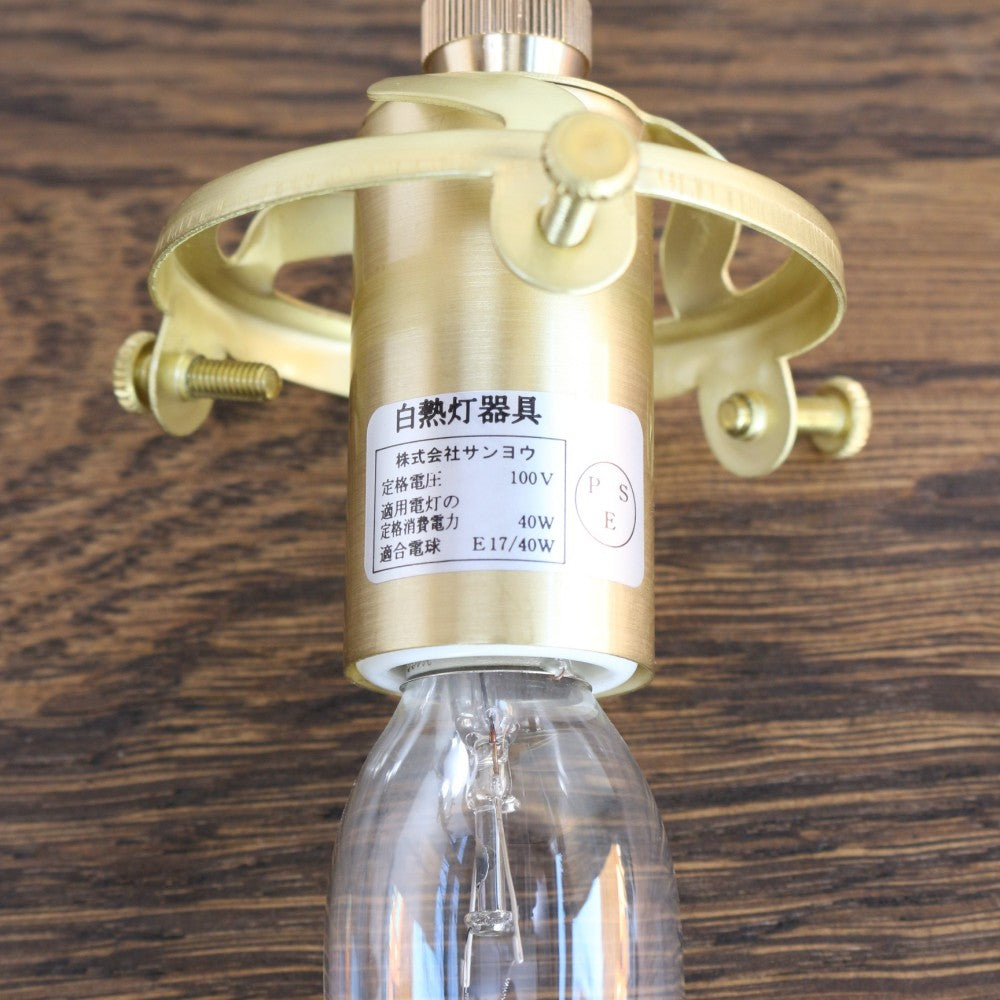 【在庫限りで廃番】試験管ペンダントランプ（真鍮色）　FC1-ML-TT02-6G-T