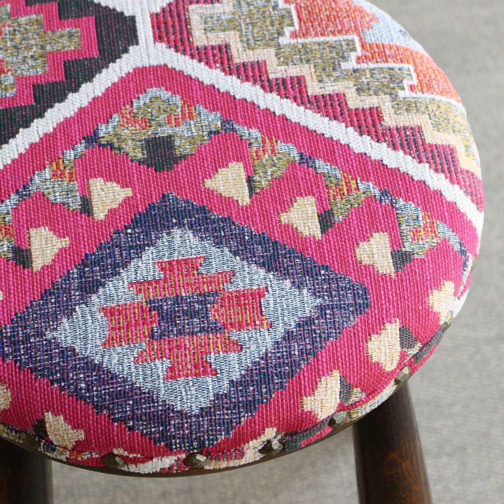 【受注生産品】当店オリジナル♪ 赤いテキスタイルのロースツール OL-LS-GIBSON11 – アンティーク家具と雑貨の店 ビクトリアンクラフト