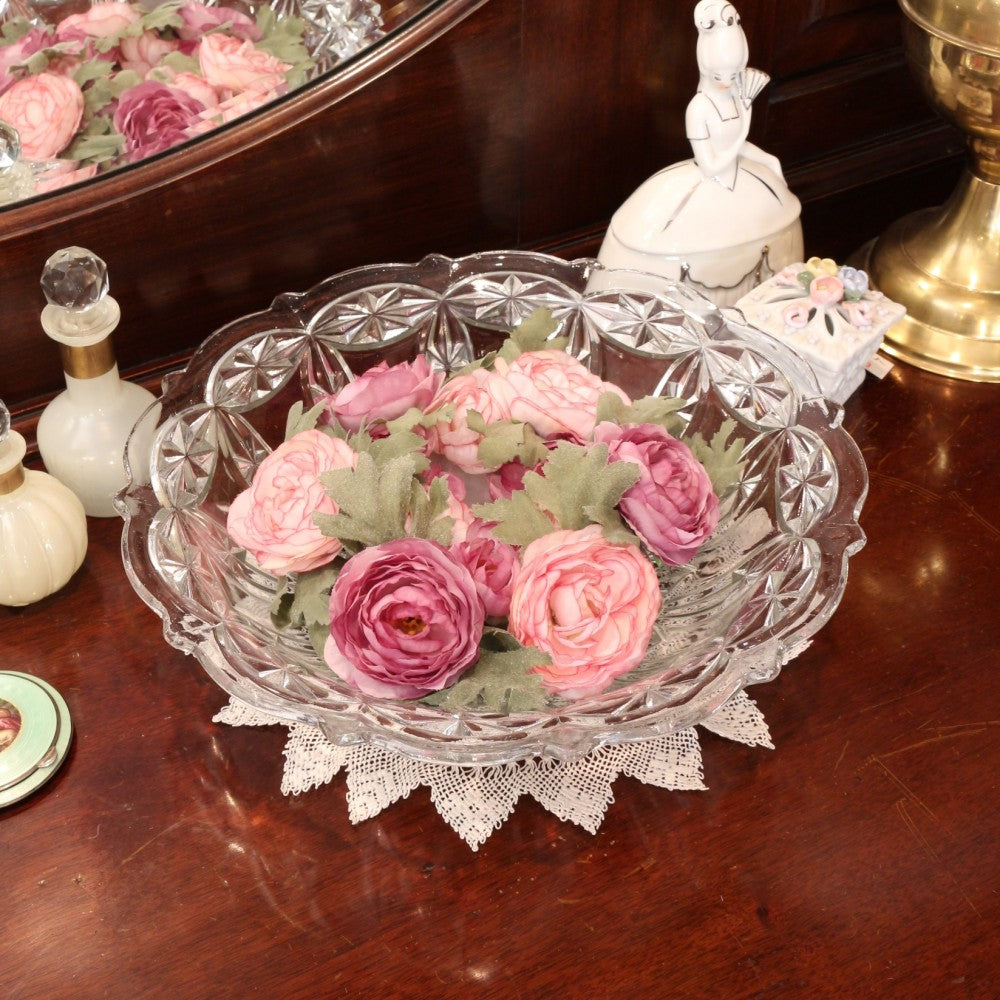 テーブルに咲くガラスの花♪　ヴィンテージガラスボウル　SB1-189