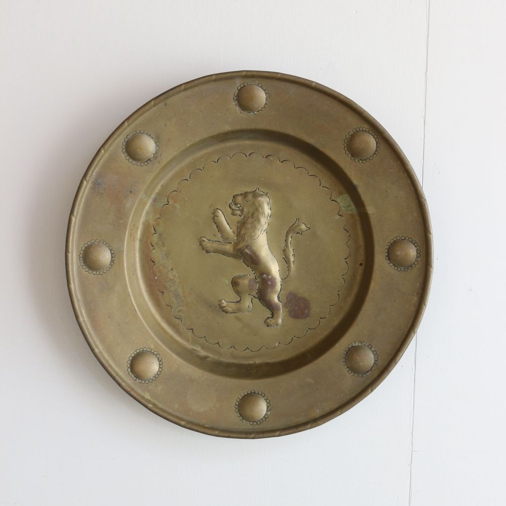 イングランドを象徴するライオンのモチーフ♪　真鍮の壁飾り　VC103-342009