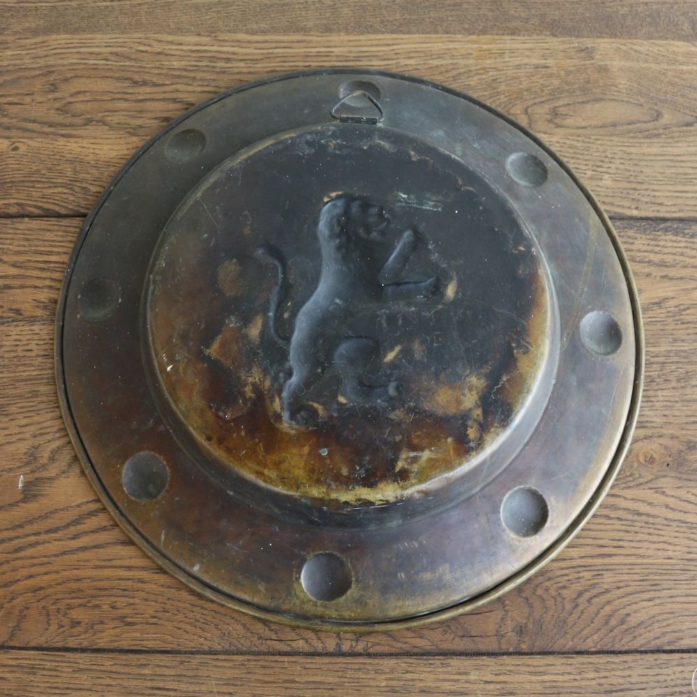 イングランドを象徴するライオンのモチーフ♪　真鍮の壁飾り　VC103-342009