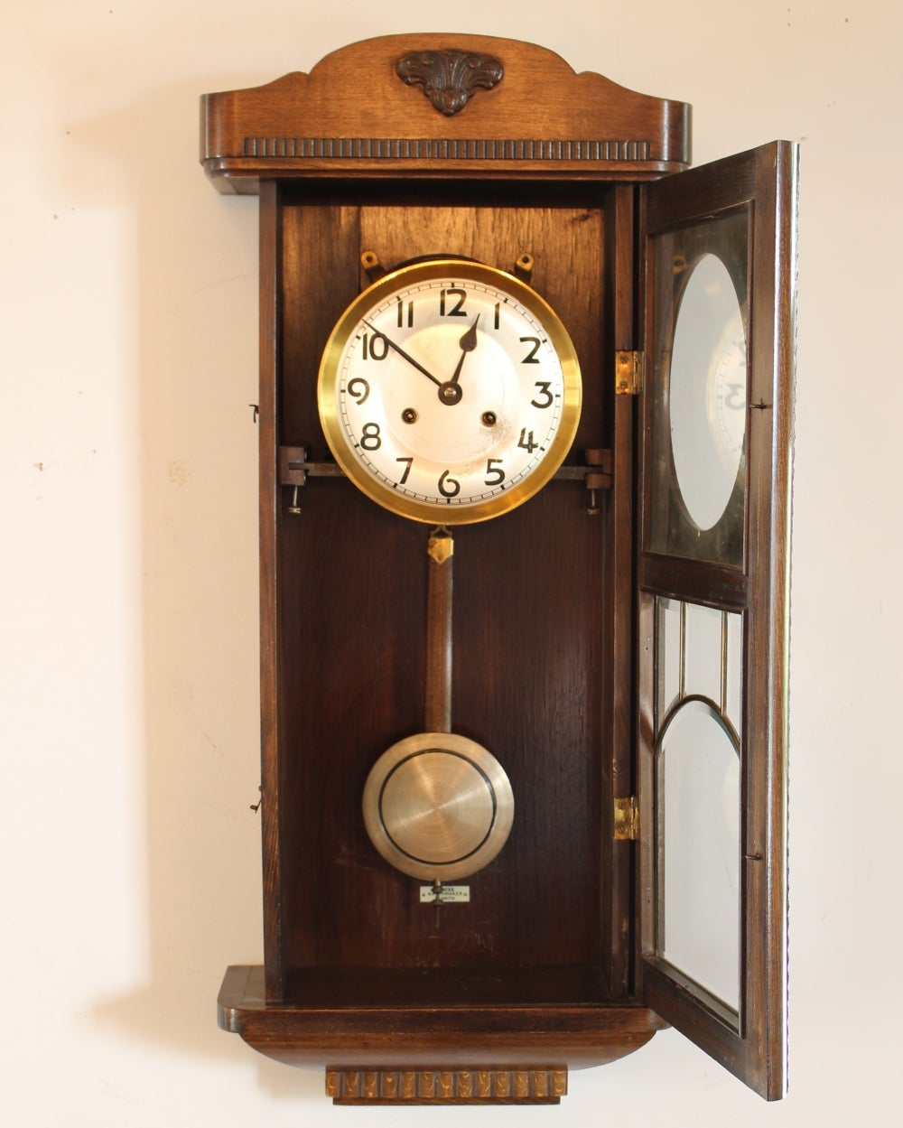 素敵なディスプレイとしてどうぞ♪　懐かしい雰囲気の英国アンティークの振り子時計　VC58-049